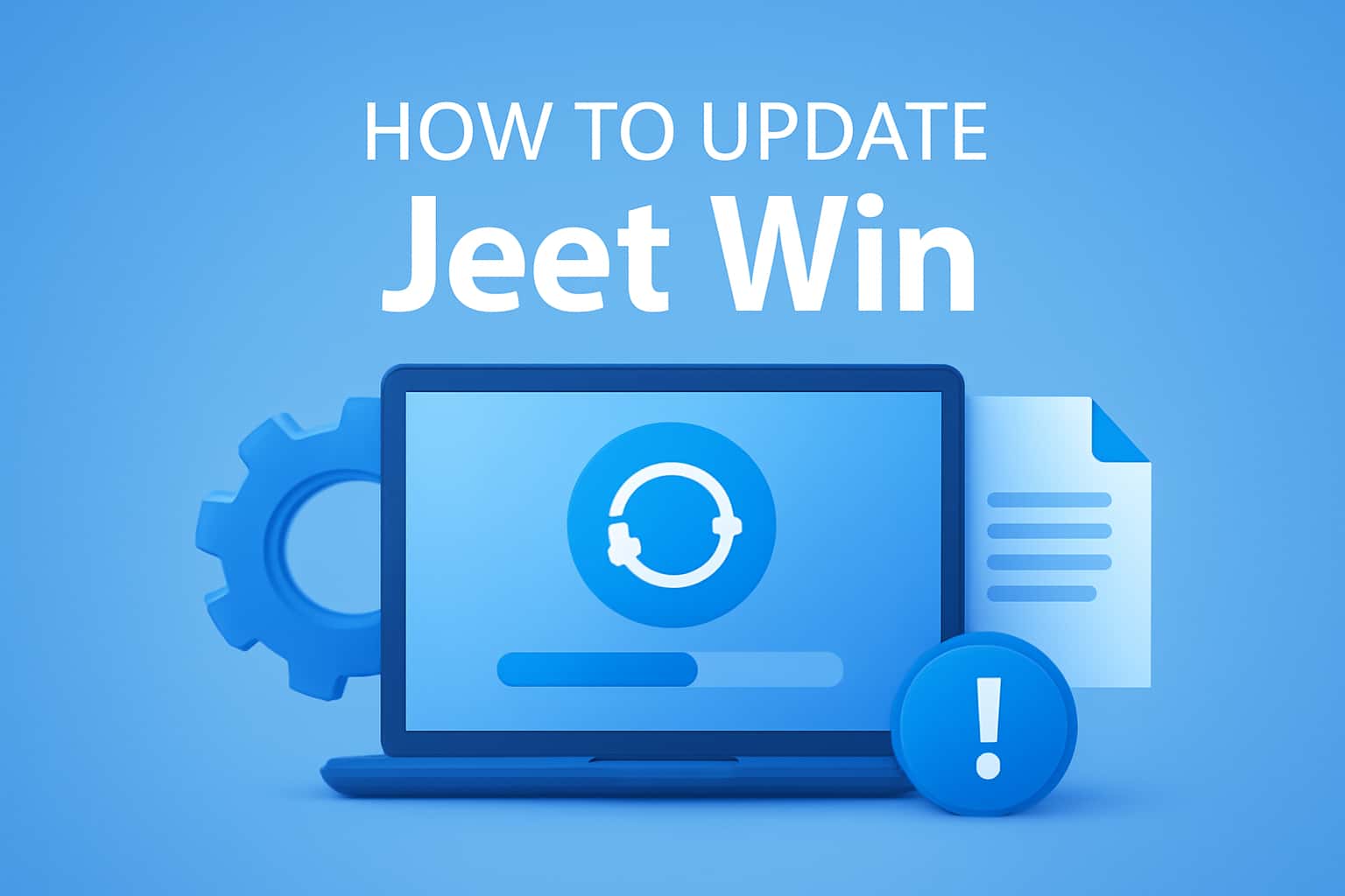 Informational graphic on updating the Jeet Win app.