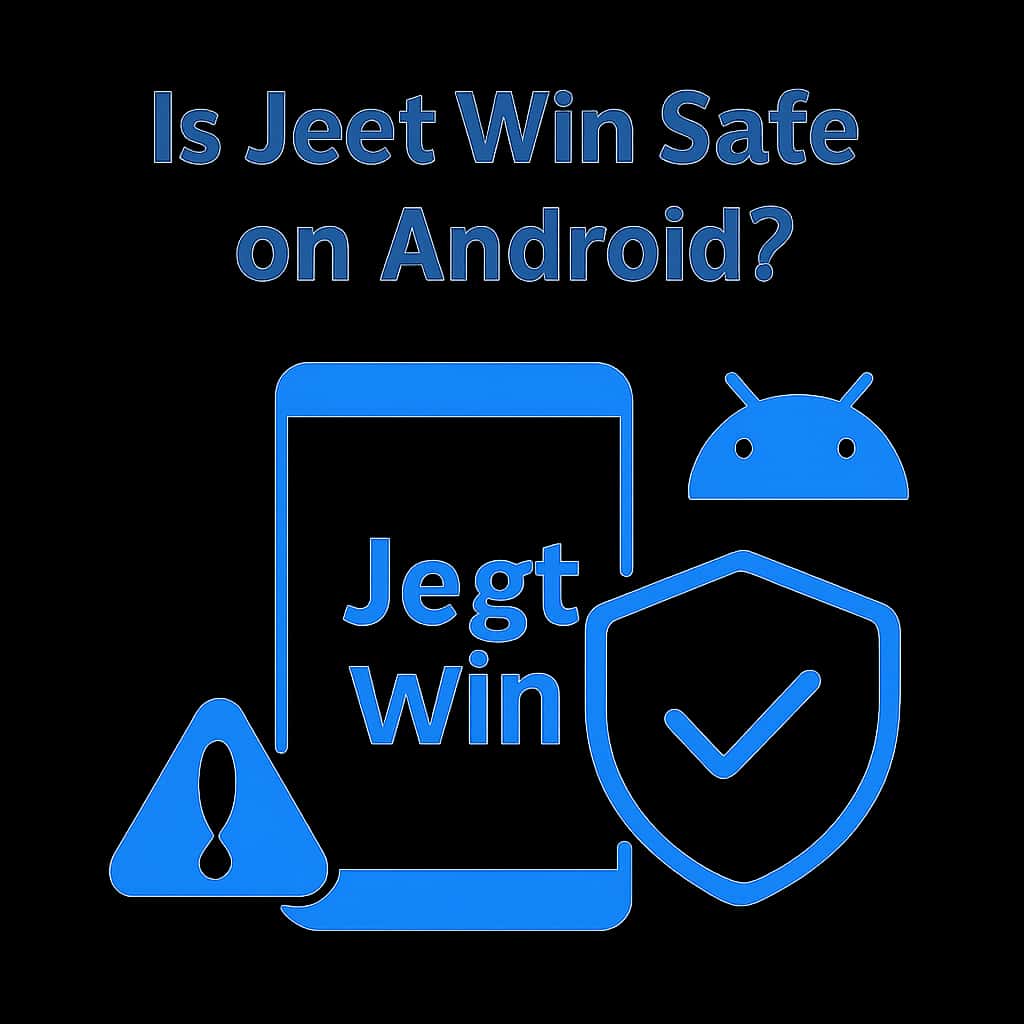 An educational illustration about Jeet Win safety on Android.
