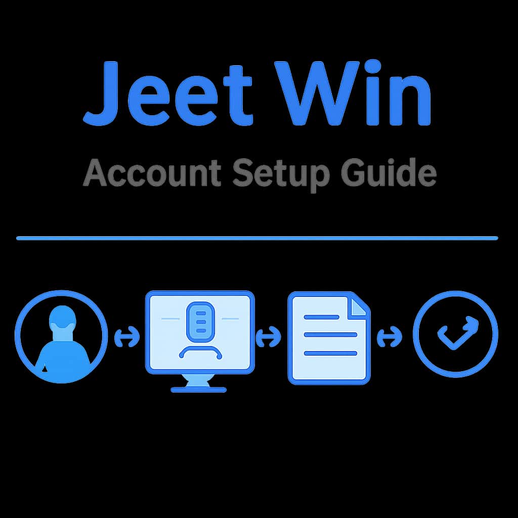 Illustration of account setup steps for Jeet Win.