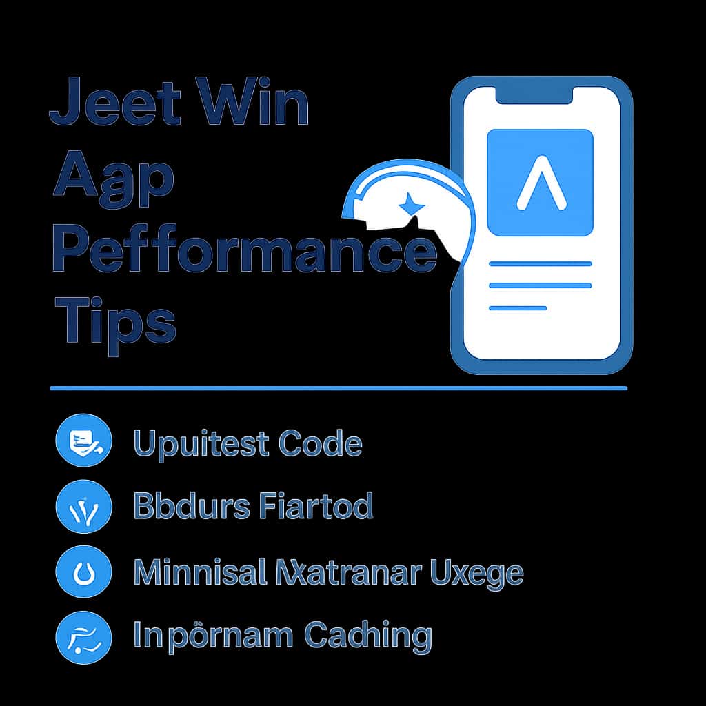 Educational diagram on Jeet Win App Performance Tips.