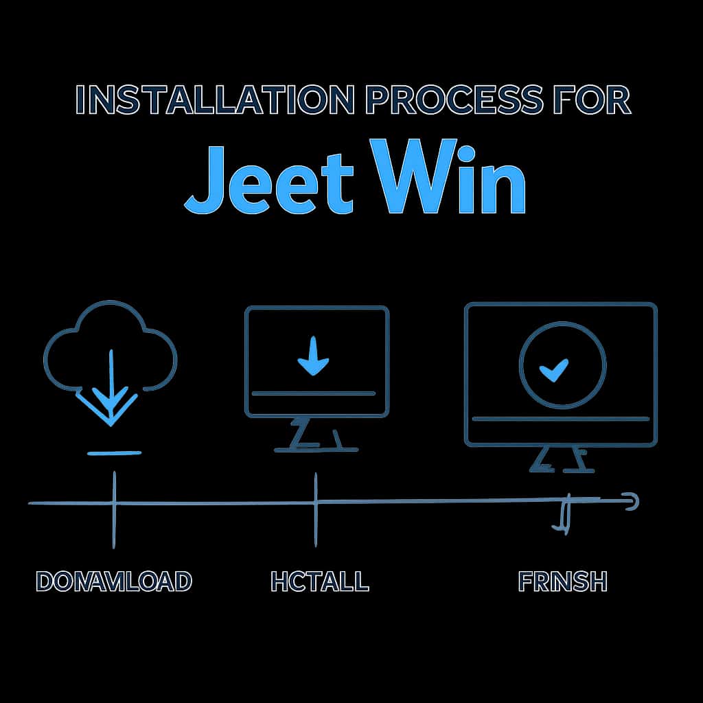 Diagram explaining installation steps for Jeet Win.