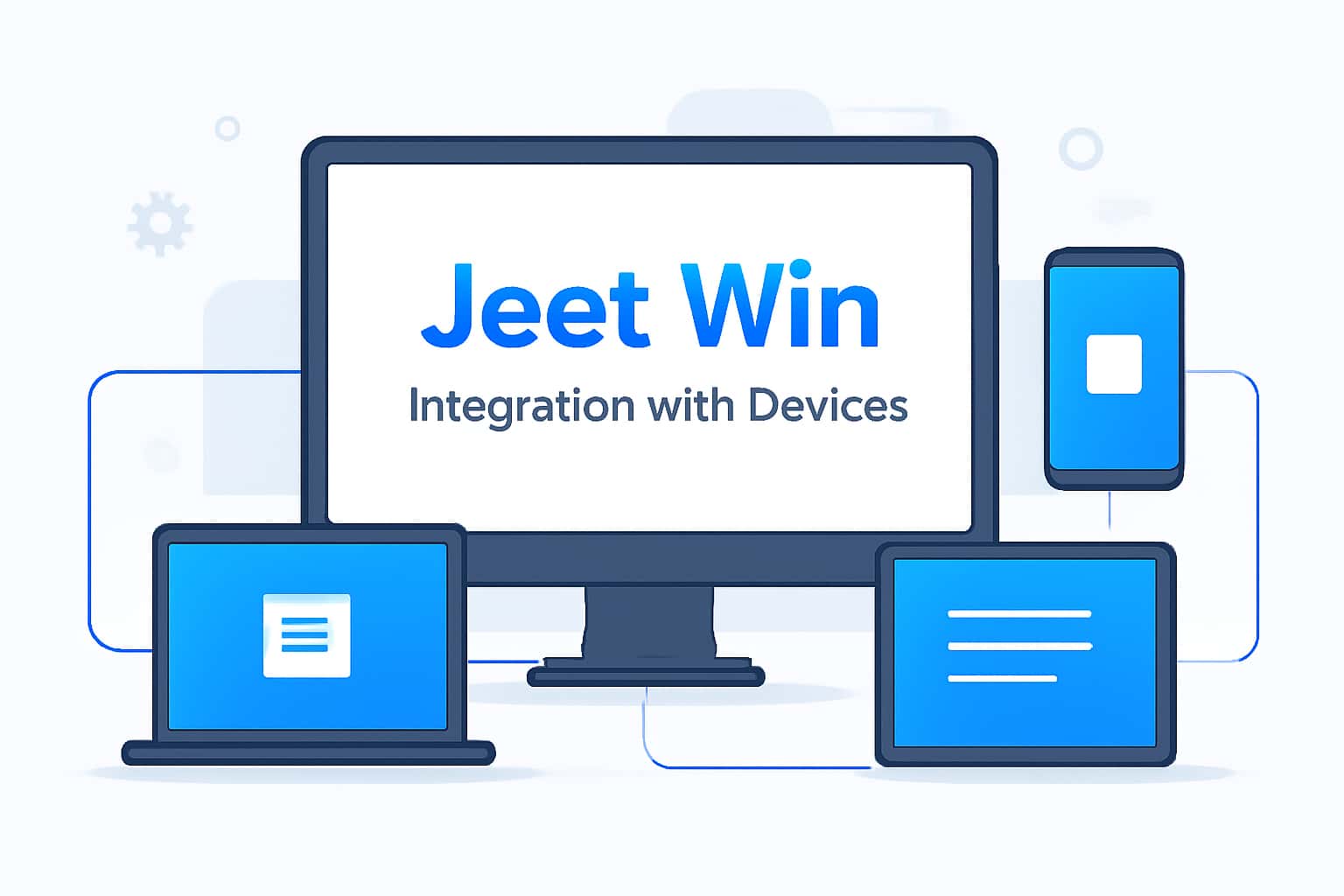 Informative scene depicting Jeet Win integration with various devices.