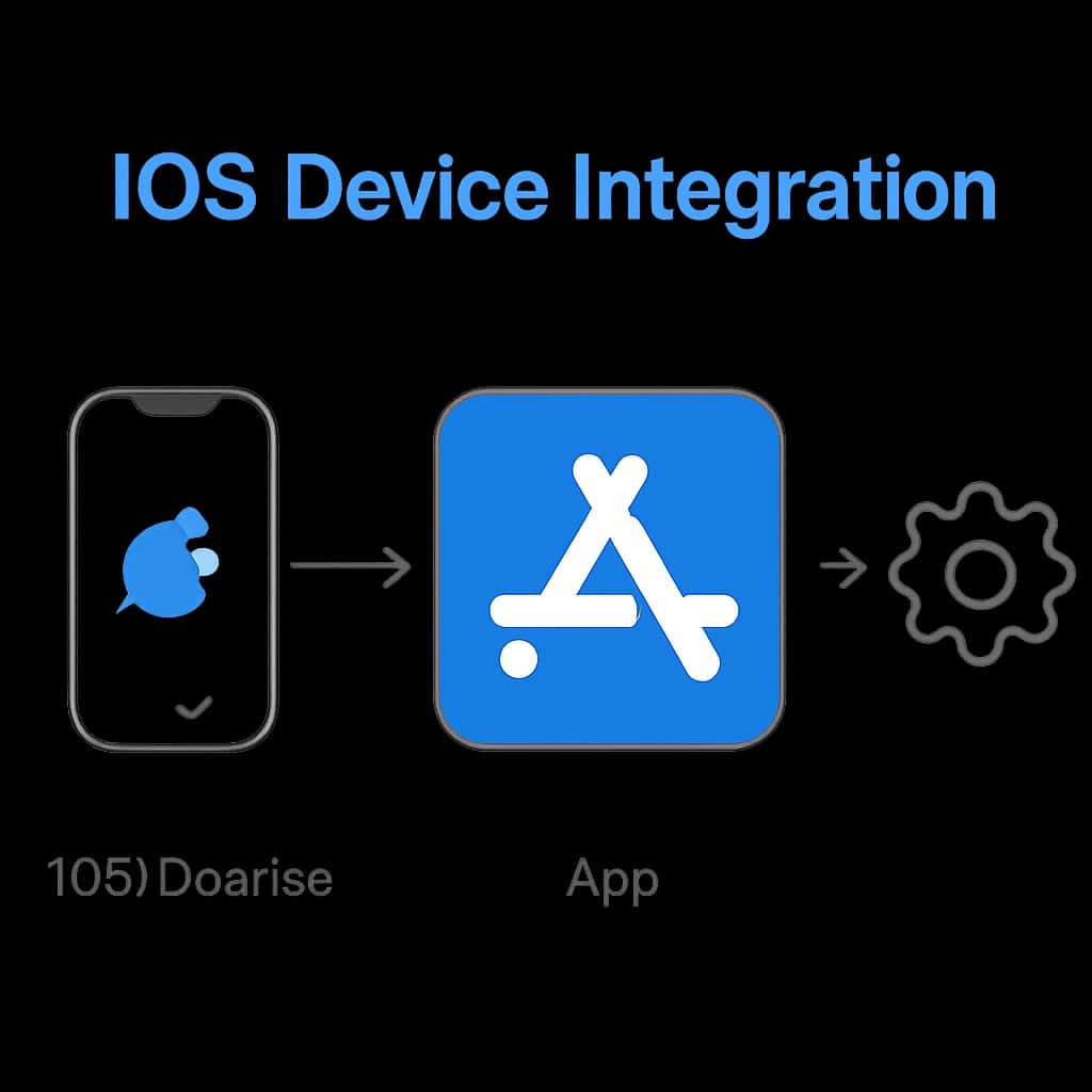 Diagram illustrating Jeet Win iOS Device Integration processes.