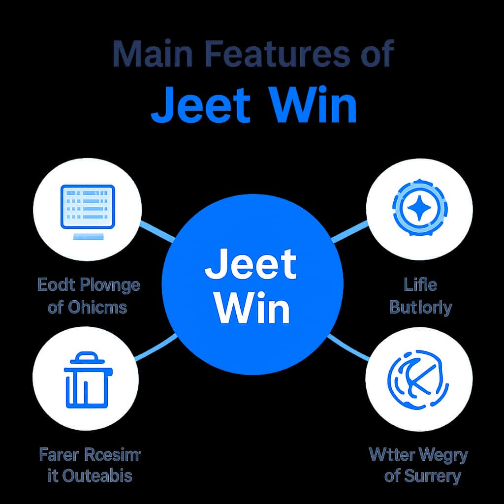 An educational diagram related to the Main Features of Jeet Win.