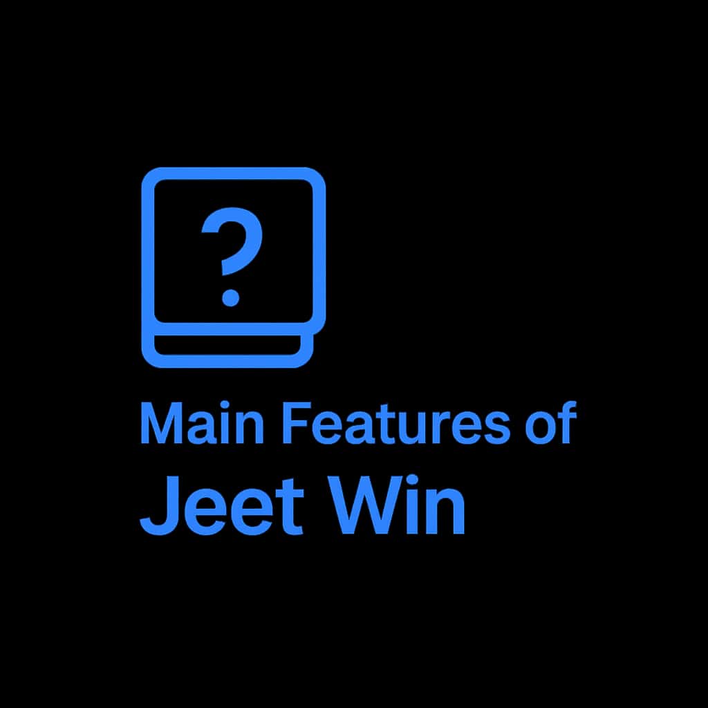 A badge representing the Main Features of Jeet Win.