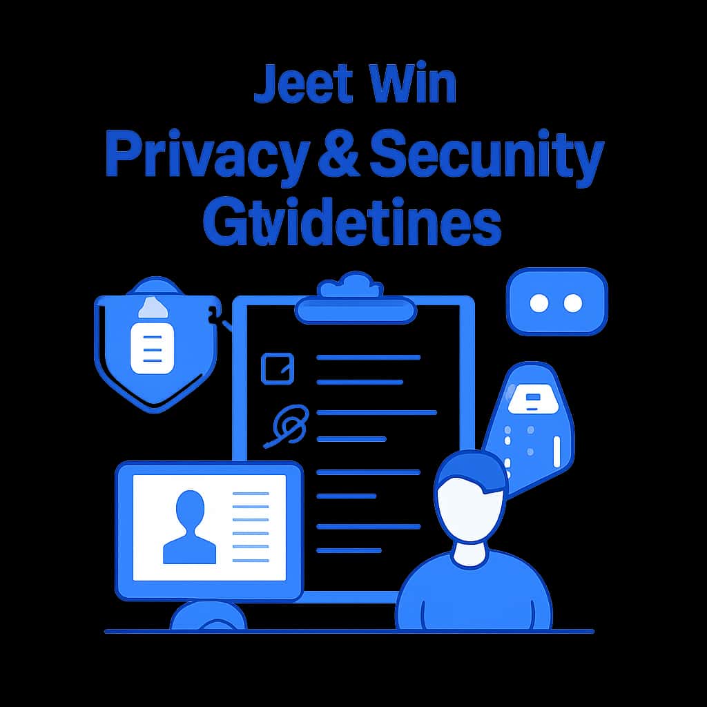 Illustration explaining Jeet Win Privacy & Security Guidelines.
