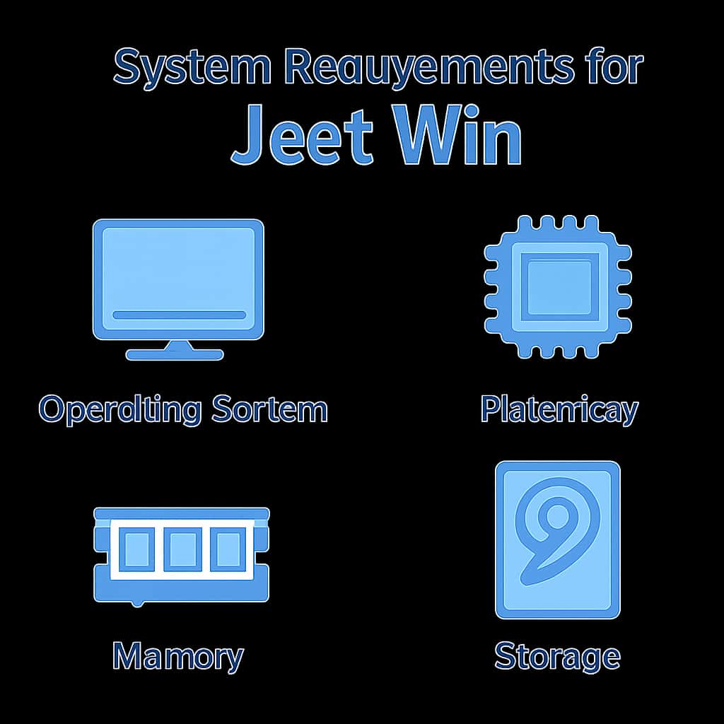 Diagram illustrating system requirements for Jeet Win.