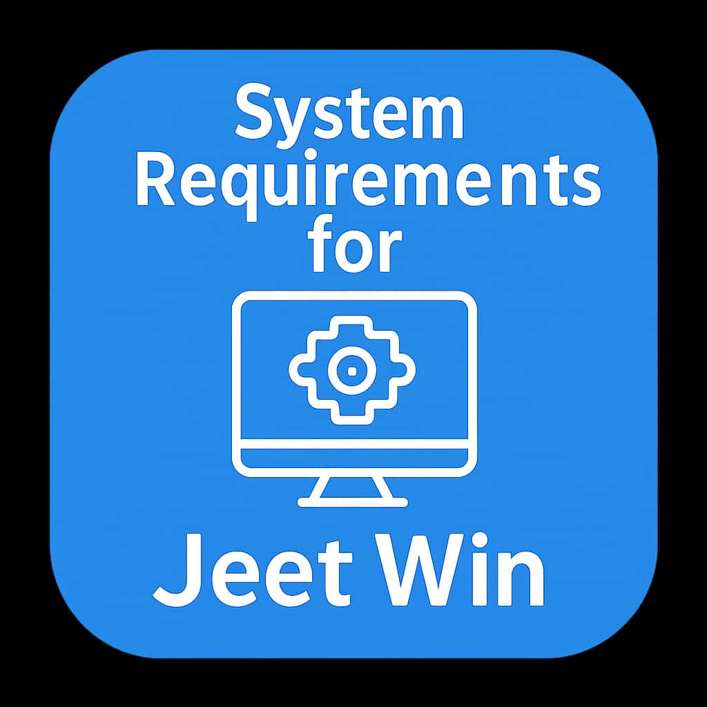 Minimal icon representing system requirements for Jeet Win.