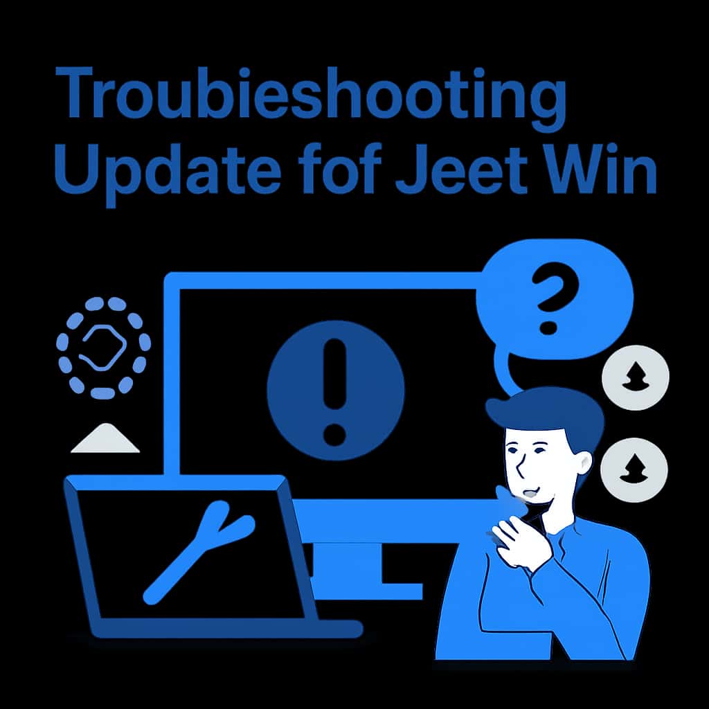 Diagram explaining troubleshooting updates for Jeet Win.